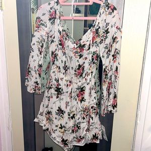 After market floral short romper
